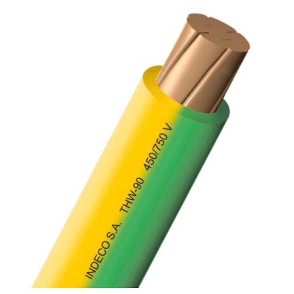 CONDUCTOR ELECTRICO CABLEADO 750V PVC 6MM2 AMAR/VERDE THW-90