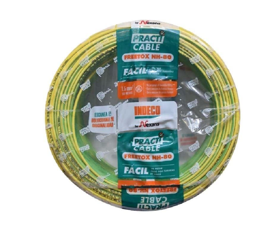 CONDUCTOR ELECTRICO 750V LIBRE HALOGENO 1.5MM2 AMAR/VERDE PC NH-80