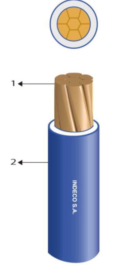 CONDUCTOR ELECTRICO 750V LIBRE HALOGENO 2.5MM2 AZUL FREETOX-PC NH90