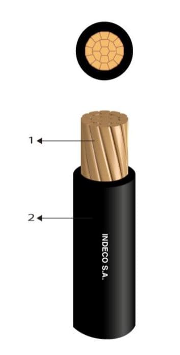 CONDUCTOR ELECTRICO 750V LIBRE HALOGENO 50MM2 NEGRO FREETOX NH90