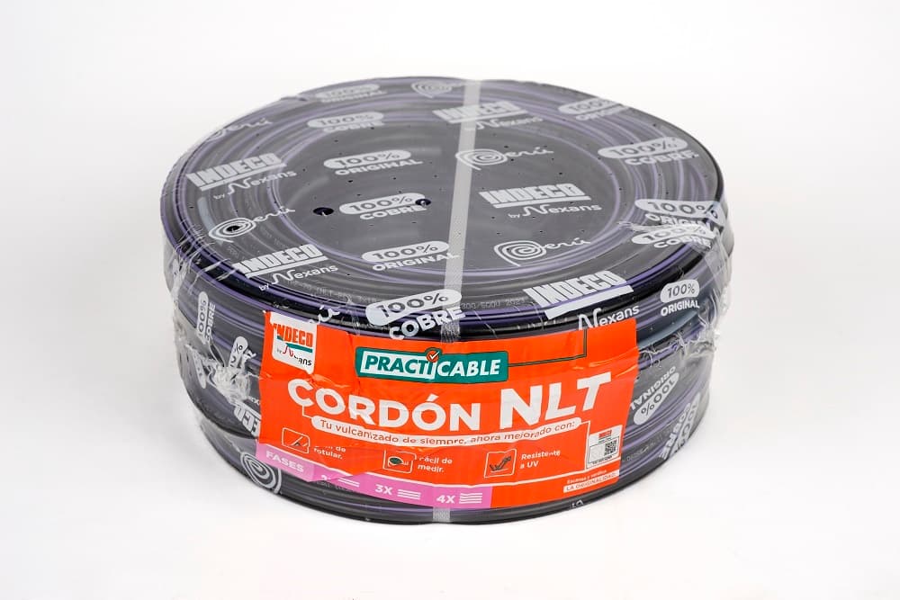 CONDUCTOR ELECTRICO 500V VULCANIZADO 2X18AWG NEGRO NLT PC