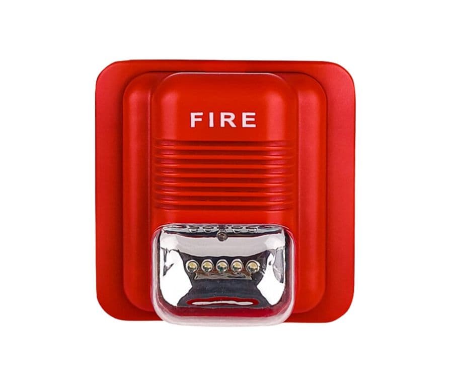 SIRENA ELECTRONICA ABS C/LUZ ESTROBOSCOPICA P/ALARMA INTERIOR 105DB 12-24VAC/DC ST-SIRL2