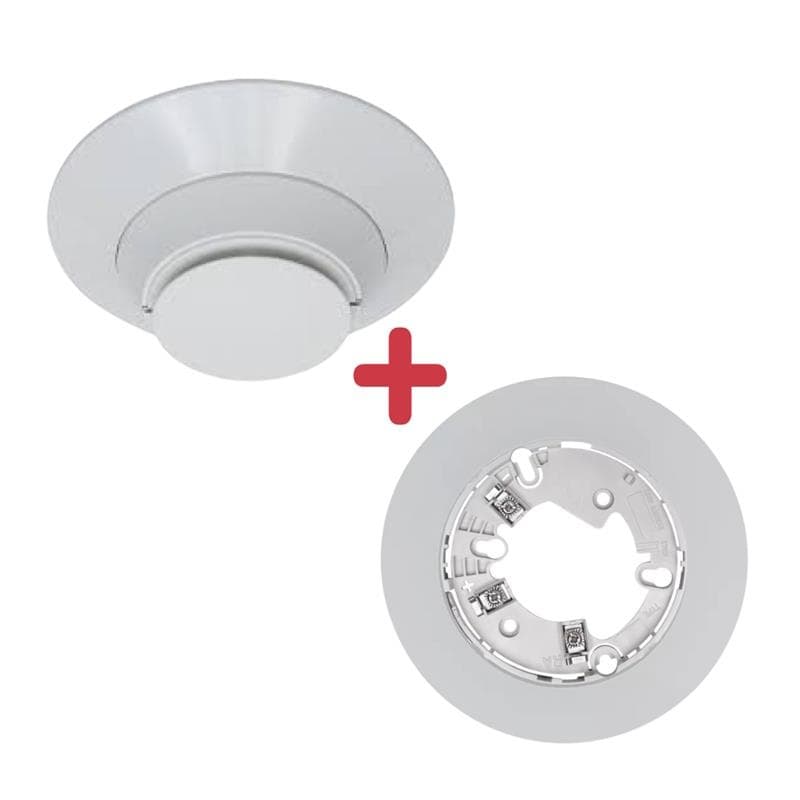 KIT DETECTOR DE HUMO FOTOELECTRICO DIRECCION FSP-951+BASE 6" BLANCO P/MONTAJE DETECTOR DE HUMO 951 B300-6