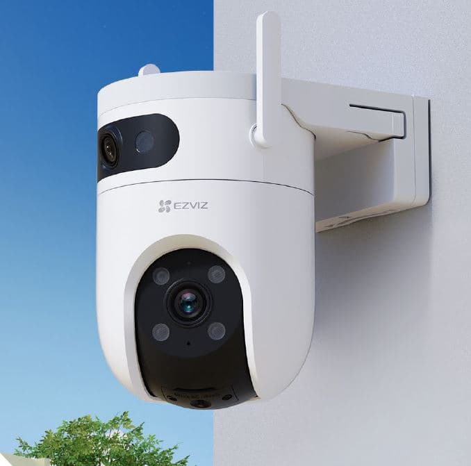 CAMARA IP EXT 3K ULTRA HD DOBLE LENTE WI-FI IP67 AUDIO BID PAN-TILT CS-H9C(5MP 5MP)