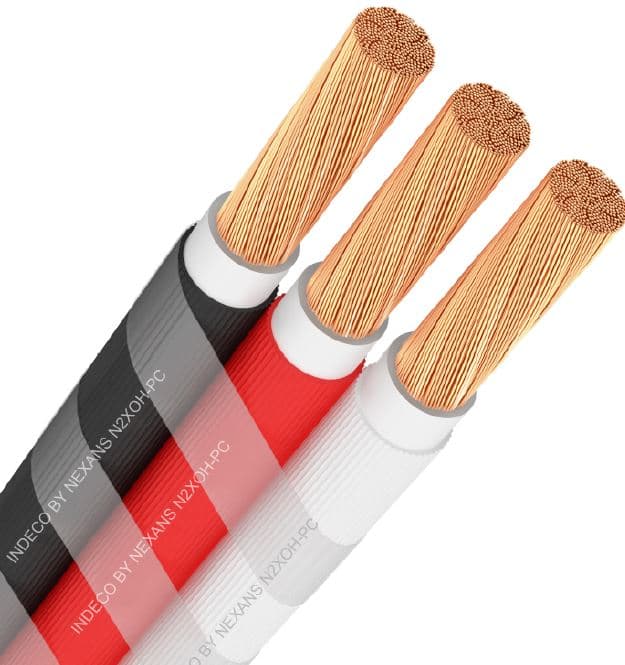 CONDUCTOR ELECTRICO PARALELO 1KV LIBRE HALOGENO 3-1X120MM2 BL/NE/RO N2XOH-PC