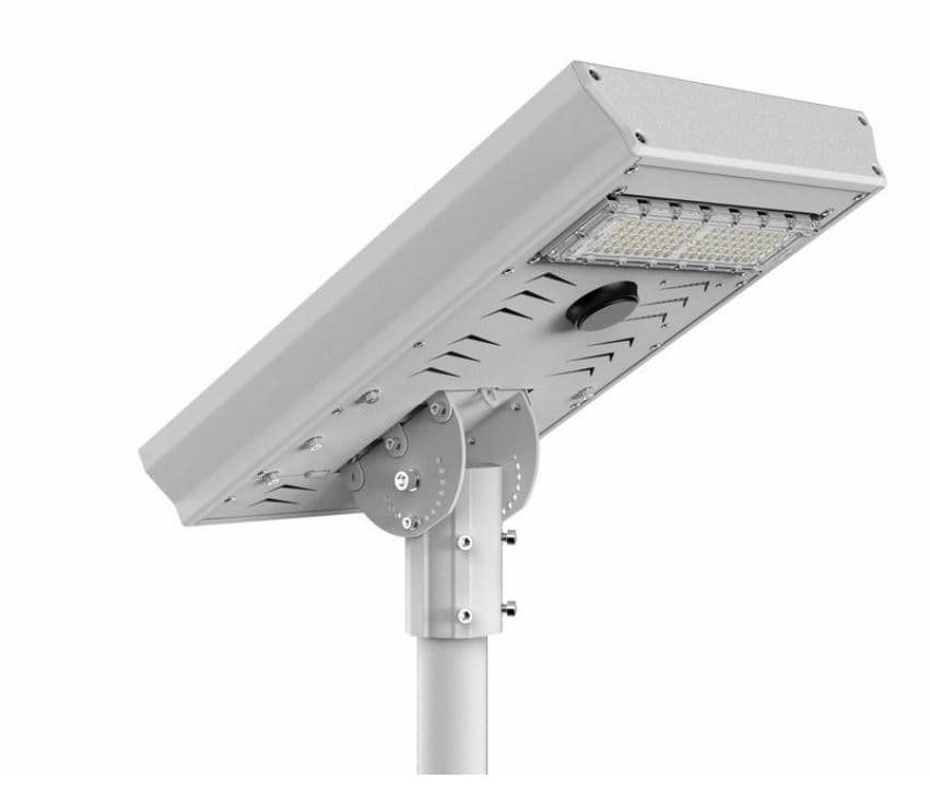 LUMINARIA LED ALUMB PUBLICO SOLAR C/SENSOR 50W 18V 5700K LED50 IP65 P/POSTE