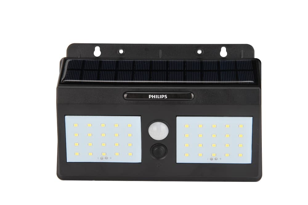 LUMINARIA LED APLIQUE SOLAR 1.3W 6500K IP42 NEG BWS010