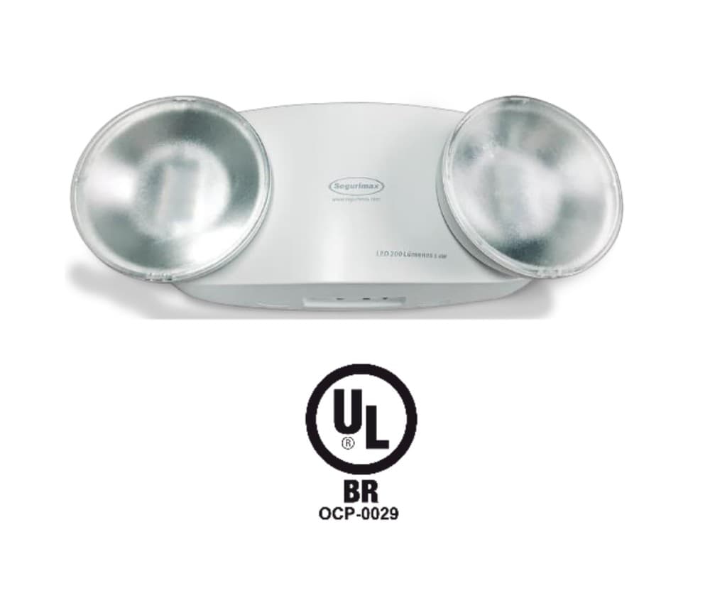 LUMINARIA EMERGENCIA LED 2X 1.2W 120-240VAC 200LM 2H IP20