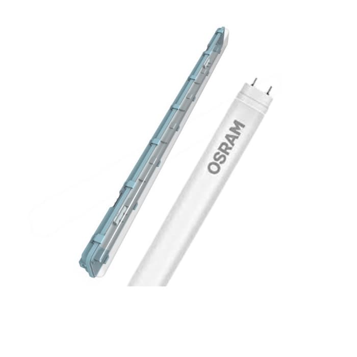 KIT LUMINARIA HERMETICA LED 100-277V IP65 L1200MM 2X16W 6500K DAMP PROOF (INCLUYE LAMPARAS)