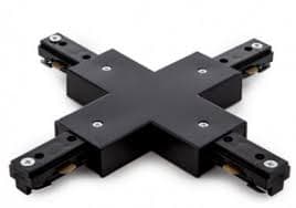 CONECTOR TIPO X ALUMINIO P/RIEL TRIF NEGRO TRACKLIGH
