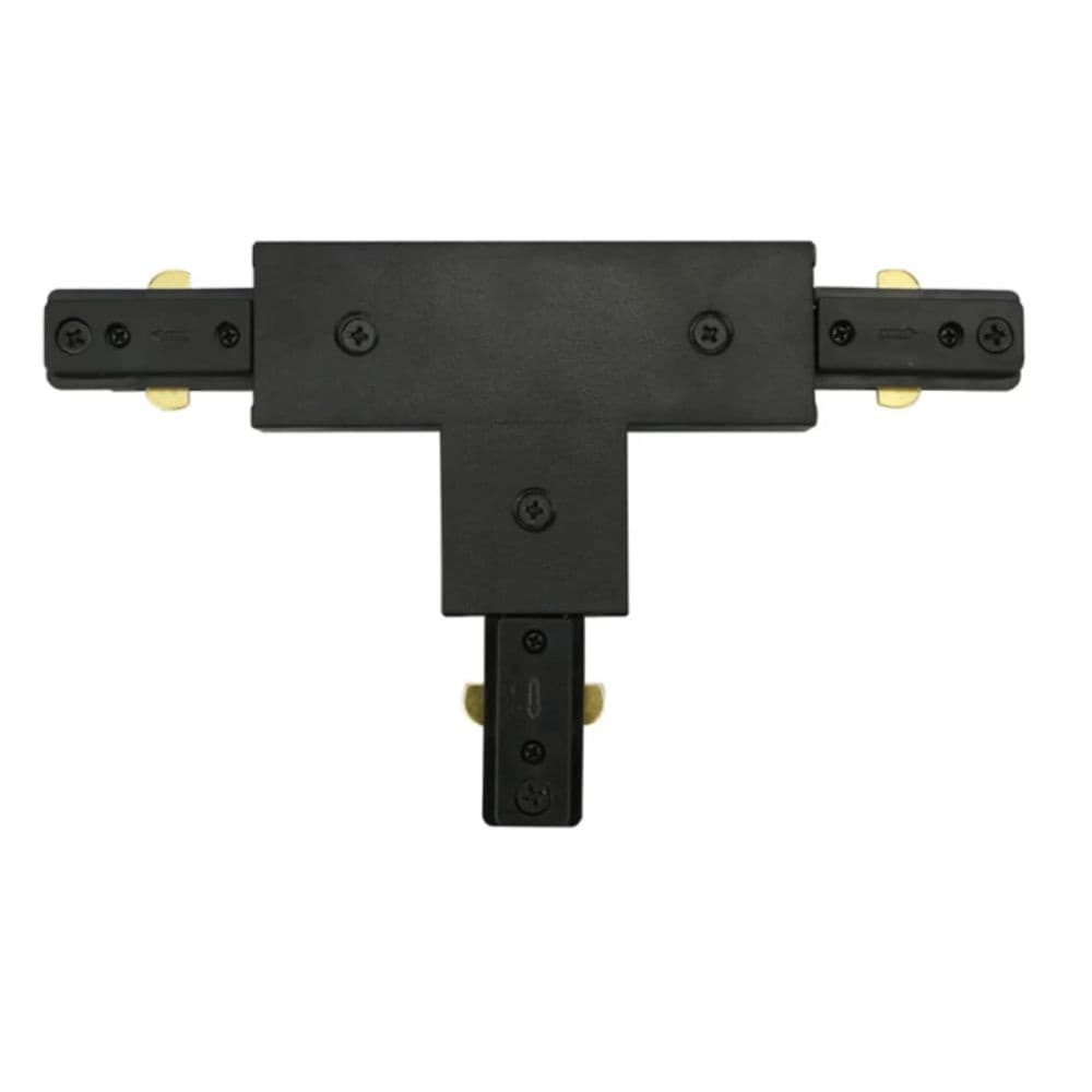 CONECTOR TIPO T IZQUIERDO ALUMINIO P/RIEL TRIF NEGRO TRACKLIGH
