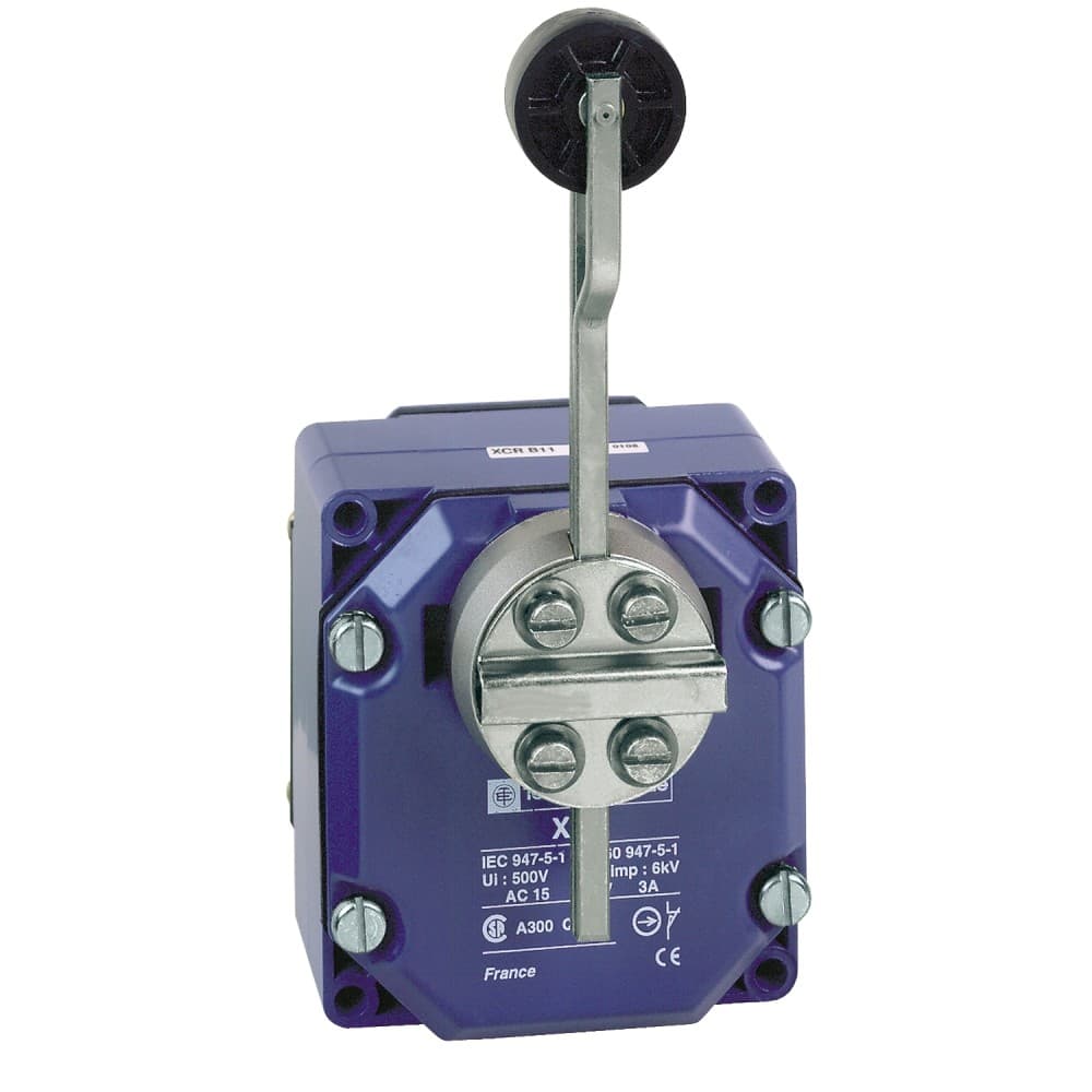 INTERRUPTOR FIN CARRERA METAL PALANCA C/ROLD 2X(1NA+NC) OSISENSE XCRB12