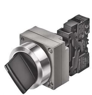 SELECTOR MANETA CORTA 2 POSIC METAL NEGRO 22MM 1NA SIGNUM 3SB36022KA11