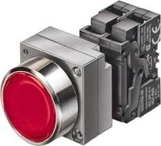 PULSADOR LUMIN. RASANTE METAL ROJO 22MM 110VAC C/LED 1NC SIGNUM 3SB36500AA21