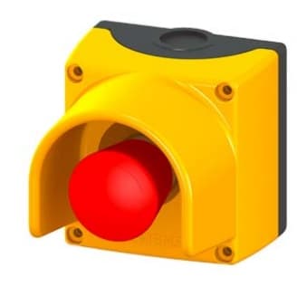 CAJA BOTONERA PLAST PARADA EMERG HONGO 40MM 1NC C/ANILLO PROTEC. SIGNUM 3SB38010DF3