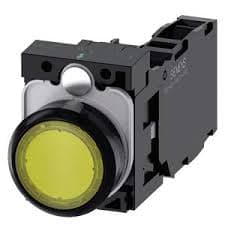 PULSADOR LUMIN. RASANTE PLAST AMARILLO 22MM 24VAC/DC C/LED 1NA+1NC SIRIUS 3SU11020AB301FA0