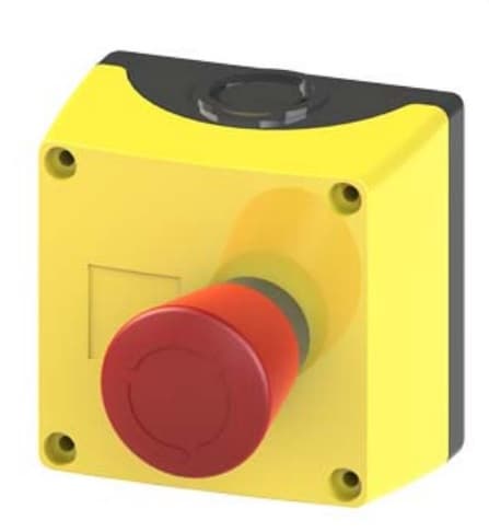 CAJA BOTONERA PLAST PARADA EMERG HONGO 40MM 1NA SIGNUM 3SB38010DG3