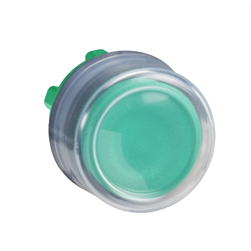 CABEZA PULSADOR SALIENTE VERDE 22MM C/CAPUCHON HARMONY ZB5AP3