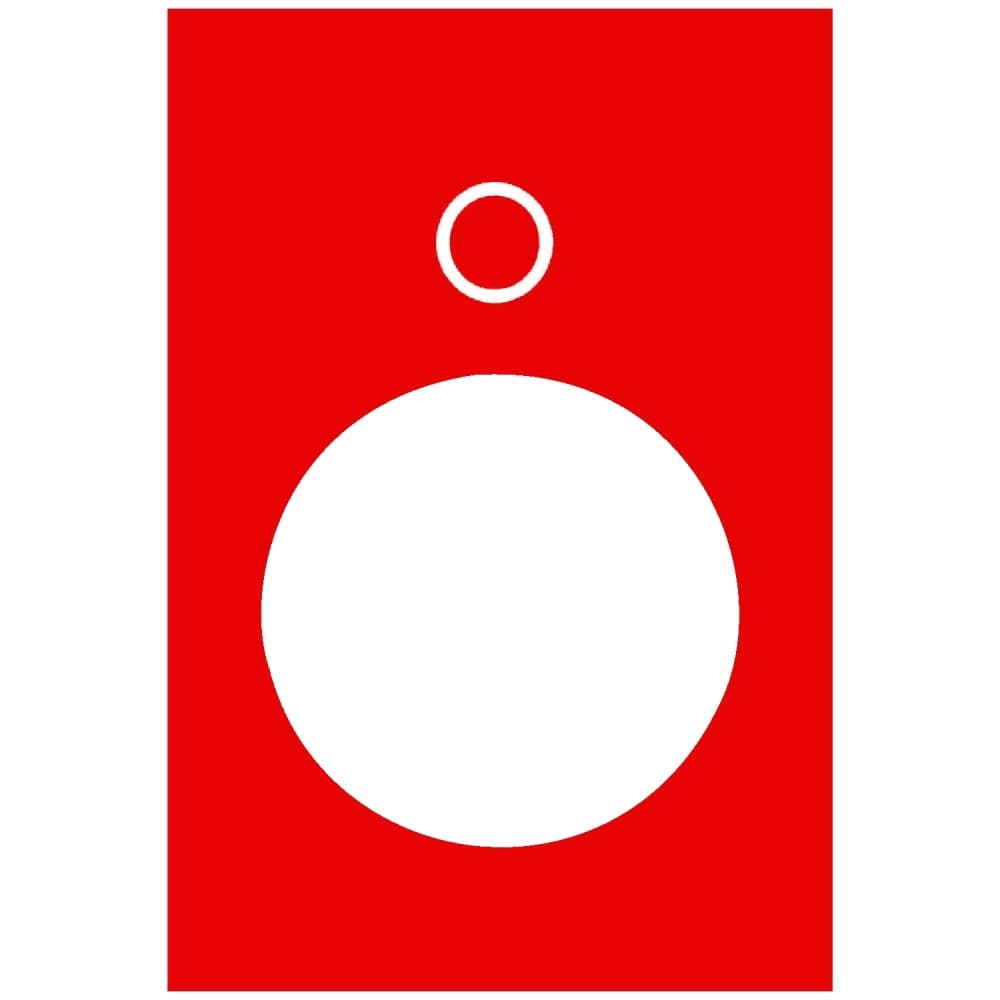 PLACA LEYENDA 30X40MM ROJO  STOP ZB2BY2931