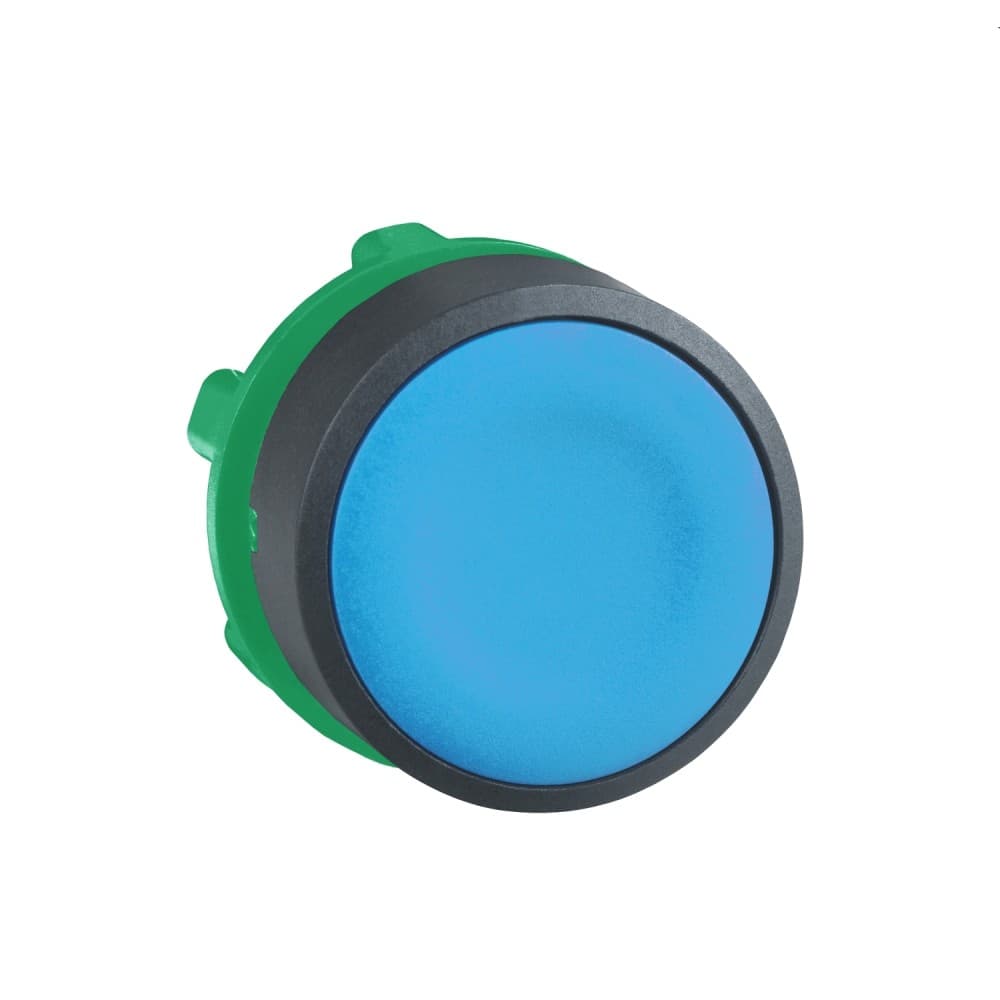 CABEZA PULSADOR RASANTE PLASTICO AZUL 22MM HARMONY ZB5AA6