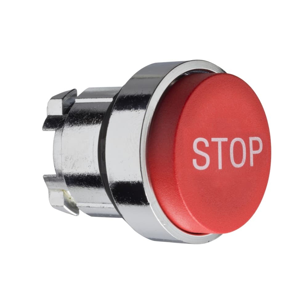 CABEZA PULSADOR SALIENTE METALICO ROJO 22MM "STOP" ZB4BL434