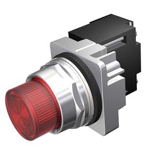 LUZ PILOTO METAL ROJO 30MM 120VAC/DC LED US2:52PL4E2XB