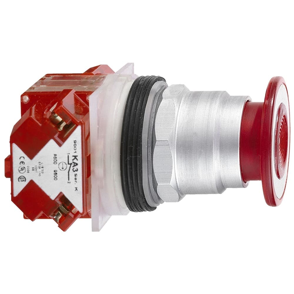 PULSADOR PARADA EMERG HONGO 40MM ROJO 30MM 1NC HARMONY 9001KR9RH6