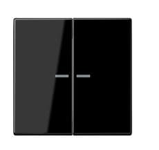 TECLA DOBLE NEGRO ILUM SERIE LS LS995KO5SW