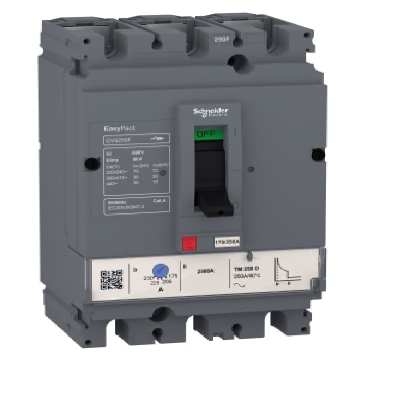 INTERRUPTOR AUT CAJA MOLD 3P TM REGUL 100-220A 36KA 415VAC ETS 2.2 EASYPACT CVS250F LV525506