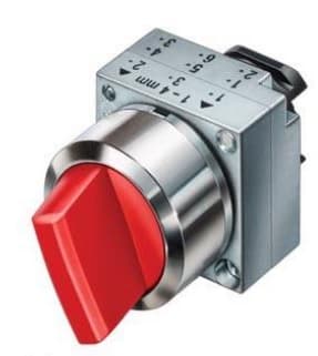 SELECTOR MANETA CORTA 2 POSIC METAL NEGRO 22MM SIGNUM 3SB35002KA11