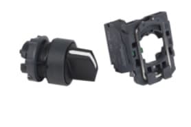 SELECTOR MANETA CORTA 2 POSIC PLAST NEGRO 22MM 1NA HARMONY XB5AD21