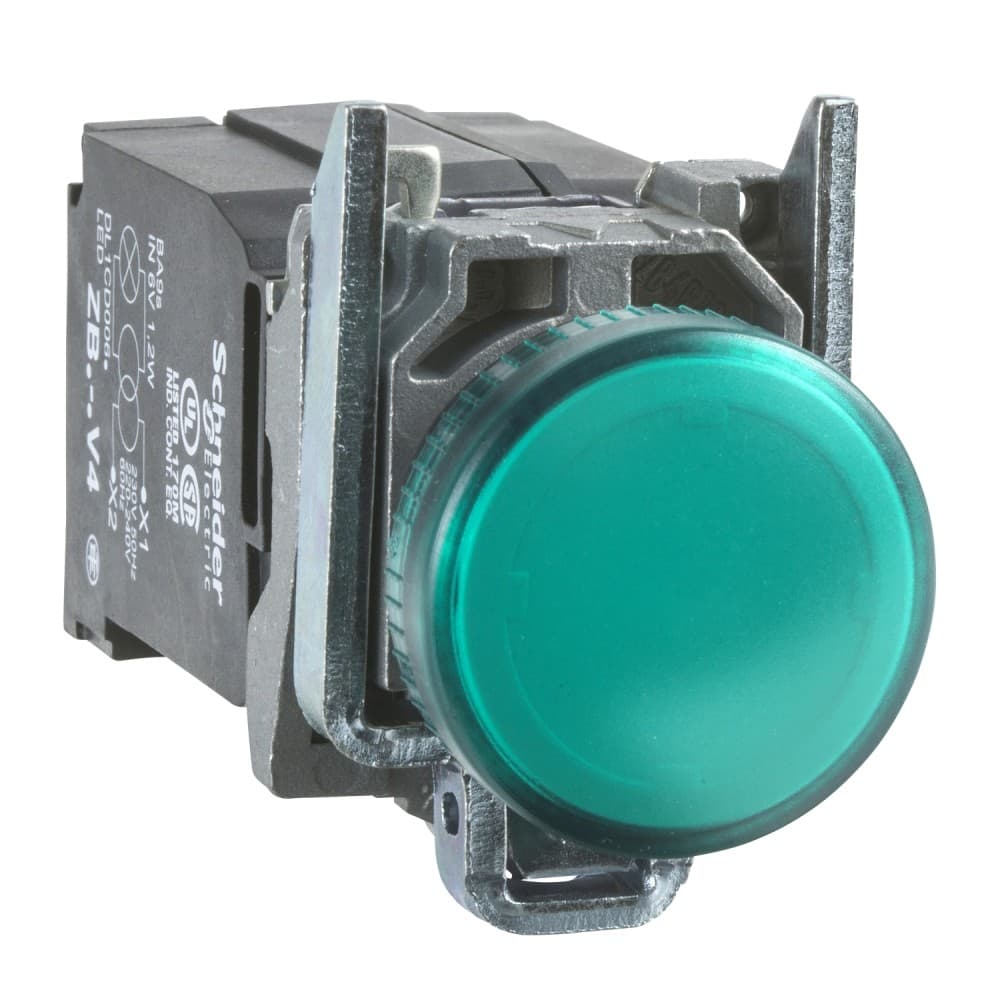 LUZ PILOTO METAL VERDE 22MM 220VAC LED HARMONY XB4BVM3