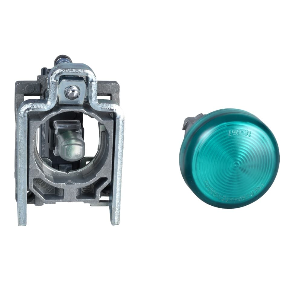 LUZ PILOTO METAL VERDE 22MM 250VAC S/LAMP HARMONY XB4BV63