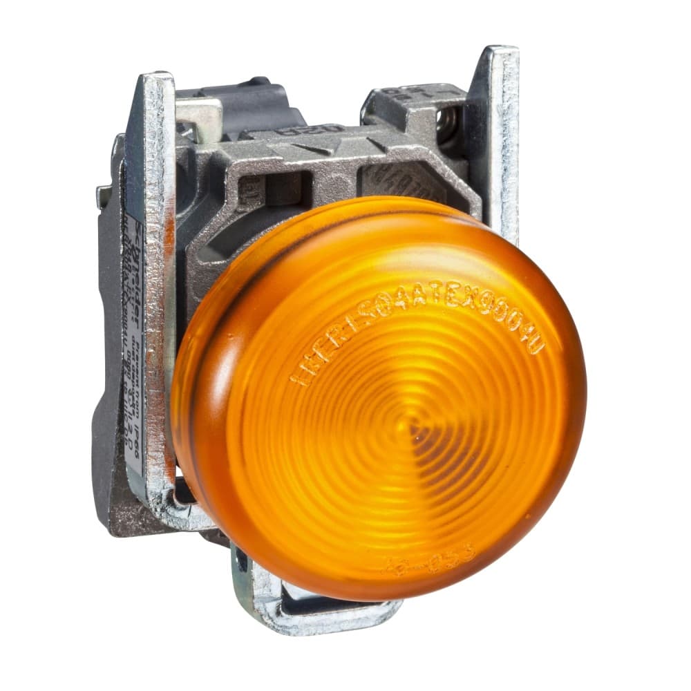 LUZ PILOTO METAL AMARILLO 22MM 250VAC S/LAMP HARMONY XB4BV65
