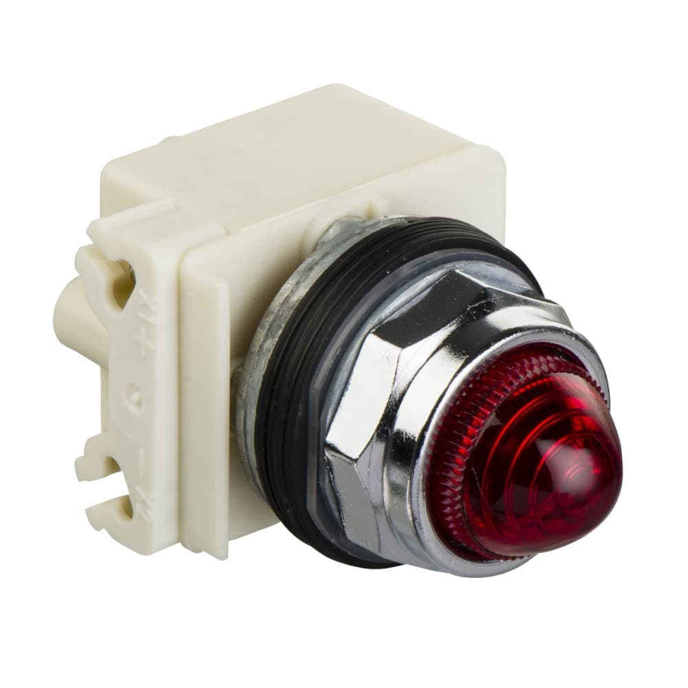 LUZ PILOTO METAL ROJO 30MM 220VAC/DC LED 9001KP7LRR9