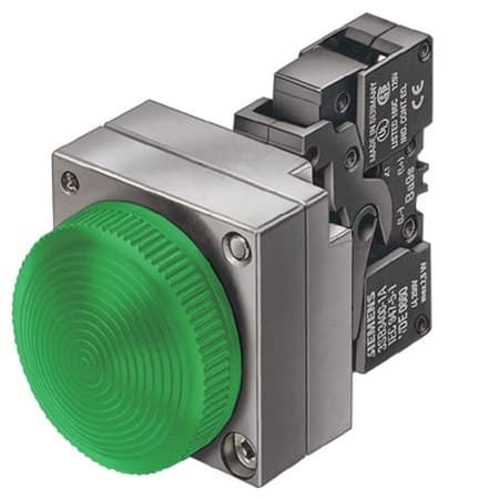 LUZ PILOTO METAL VERDE 22MM 110VAC LED 3SB36486BA40