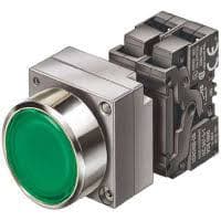 PULSADOR LUMIN. RASANTE METAL VERDE 22MM 24VAC/DC C/LED 1NA SIGNUM 3SB36450AA41