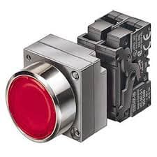 PULSADOR LUMIN. RASANTE METAL ROJO 22MM 24VAC/DC C/LED 1NC SIGNUM 3SB36460AA21