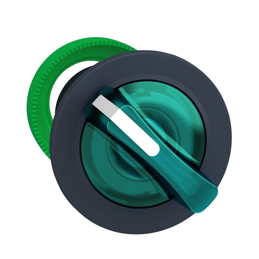 CABEZA SELECTOR LUMIN. MANETA CORTA 2POSIC VERDE HARMONY ZB5FK1233