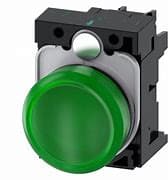 LUZ PILOTO PLAST VERDE 22MM 24VAC/DC LED SIRIUS ACT 3SU11026AA401AA0