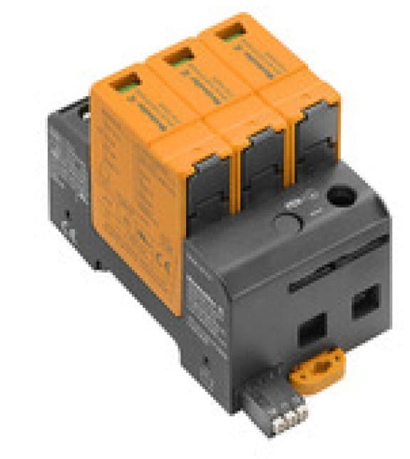 DESCARGADOR SOBRETENSIONES VPU AC II US 3R 3P 400V RIEL TN-C