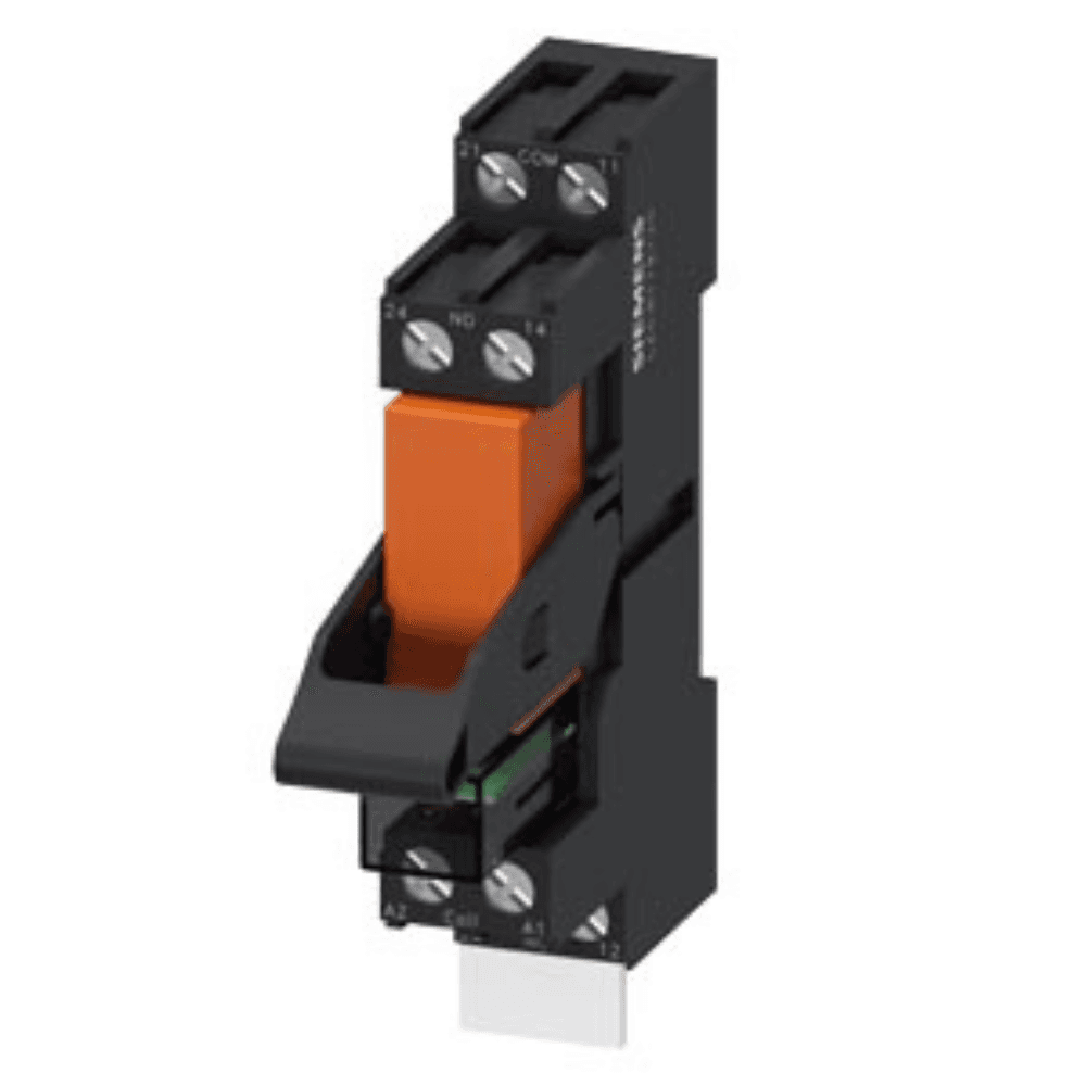 RELE INTERFASE ENCHUFABLE 24VAC 8A LED ROJO 2NANC C/BASE SIRIUS LZSRT4A4R24