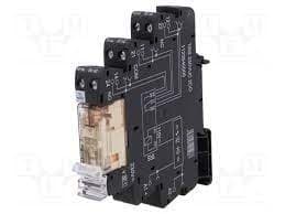 RELE INTERFASE TORNILLO 230VAC 8A LED VERDE 2NANC C/BASE TRS