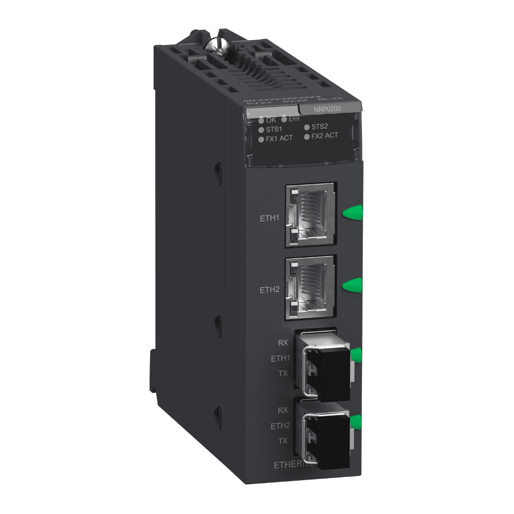 MODULO CONVERSOR FIBRA OPTICA 24V MM/LC 2CH 100MB MODICON X80 BMXNRP0200