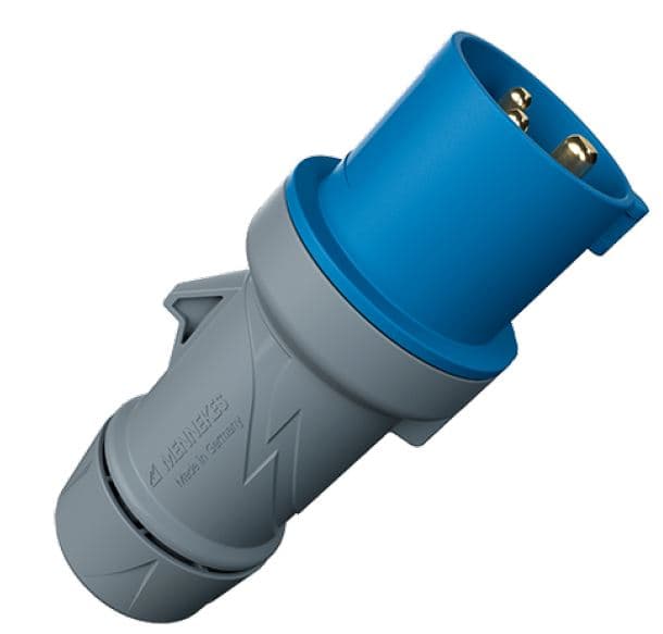 ENCHUFE INDUSTRIAL AEREO 2P+T 32A 230V AZUL 6H IP44 3226