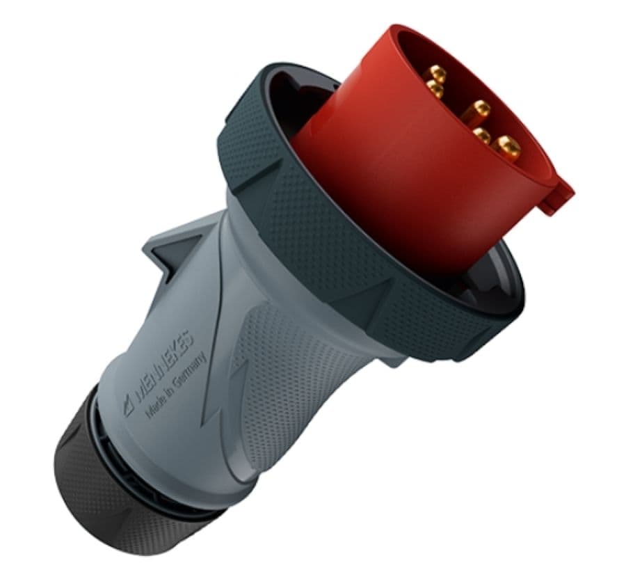 ENCHUFE INDUSTRIAL AEREO 3P+N+T 32A 400V ROJO 6H IP67/IP69 POWERTOP XTRA 13629