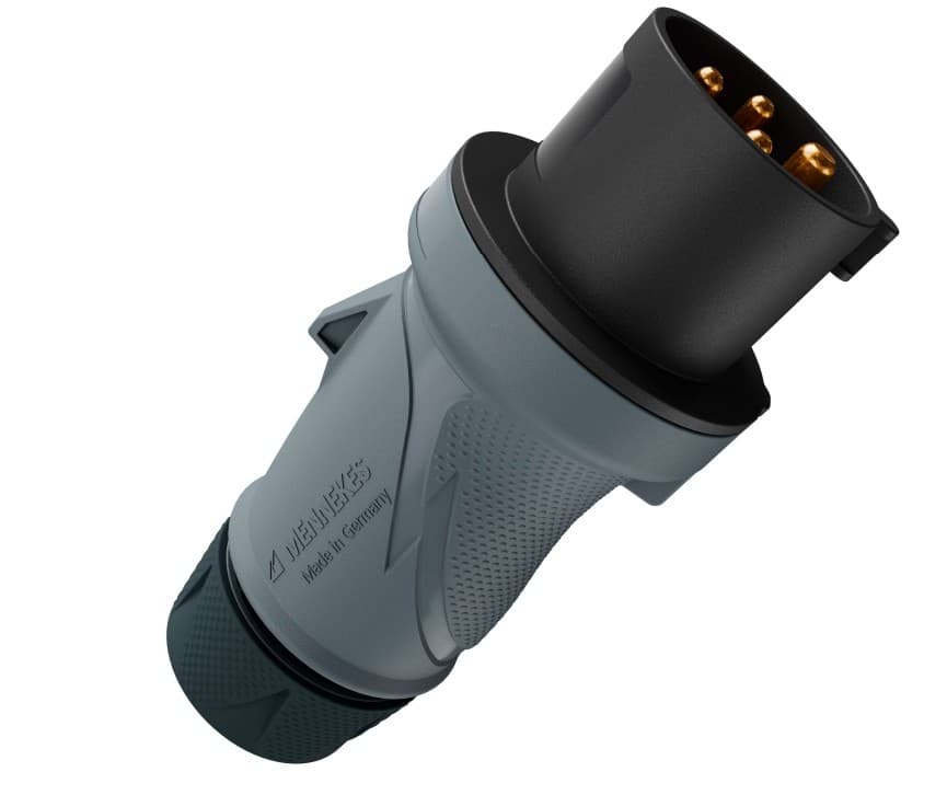 ENCHUFE INDUSTRIAL AEREO 3P+T 32A 500V NEGRO 7H IP54 POWERTOP XTRA 13517