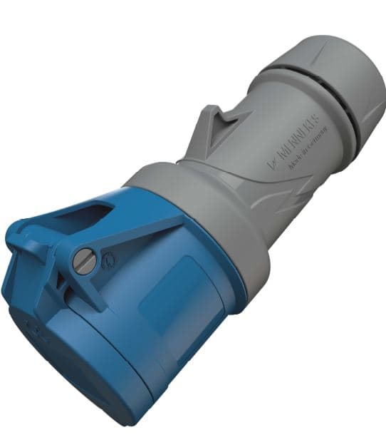 TOMA INDUSTRIAL AEREO 2P+T 16A 230V AZUL 6H IP44 3402