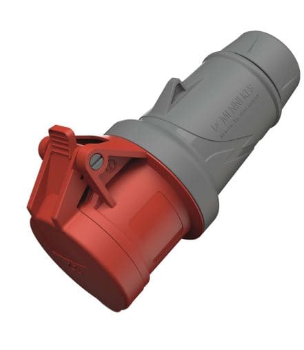 TOMA INDUSTRIAL AEREO 3P+T 16A 415V ROJO 6H IP44 3406