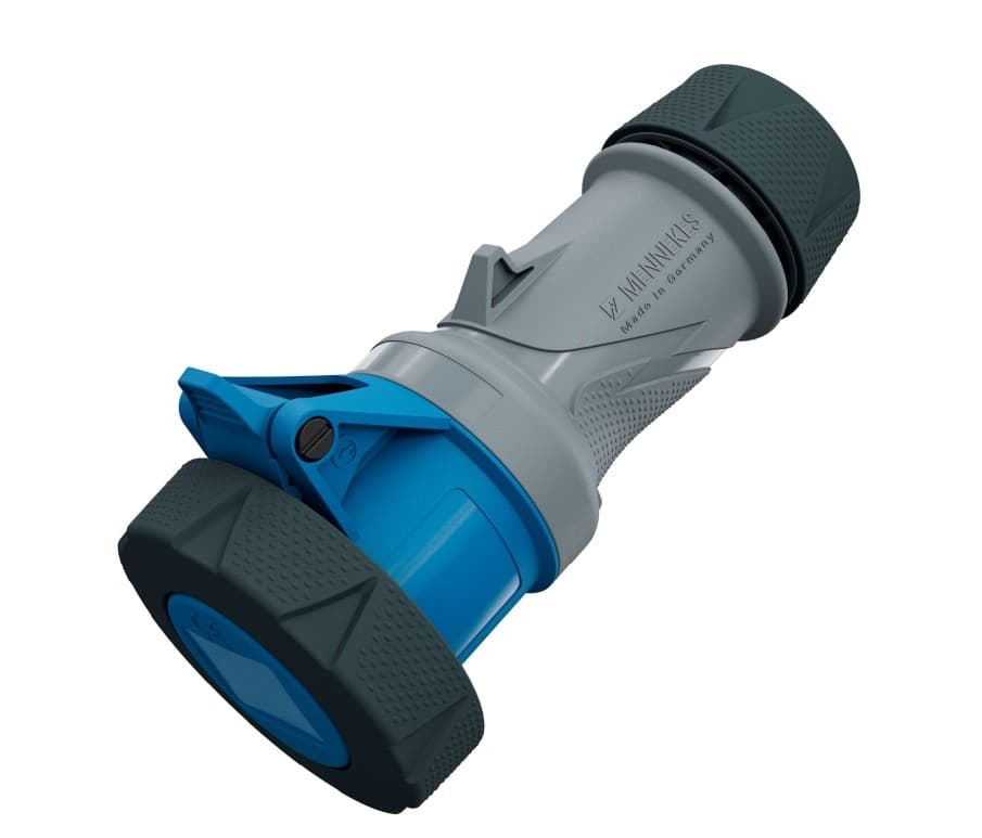 TOMA INDUSTRIAL AEREO 2P+T 16A 230V AZUL 6H IP67/IP69 POWERTOP XTRA 14620